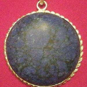 GENUINE LARGE BLUE MEDALLION TURQUOISE PENDANT